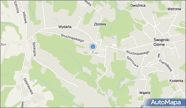 Świątniki Górne, Węgielnik, mapa Świątniki Górne