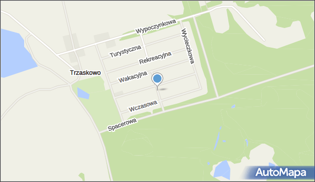 Trzaskowo, Wędrowna, mapa Trzaskowo