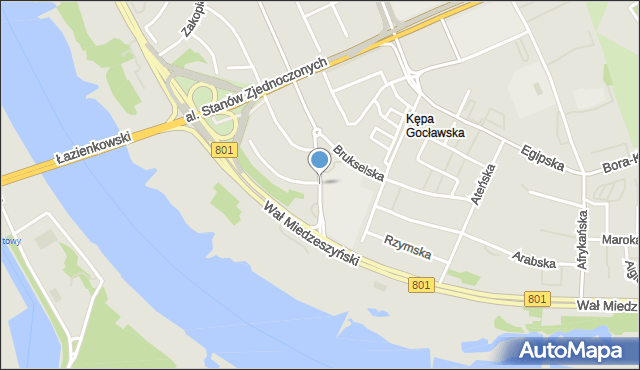 Warszawa, Wersalska, mapa Warszawy