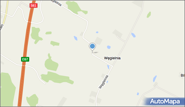 Węgielnia gmina Szypliszki, Węgielnia, mapa Węgielnia gmina Szypliszki