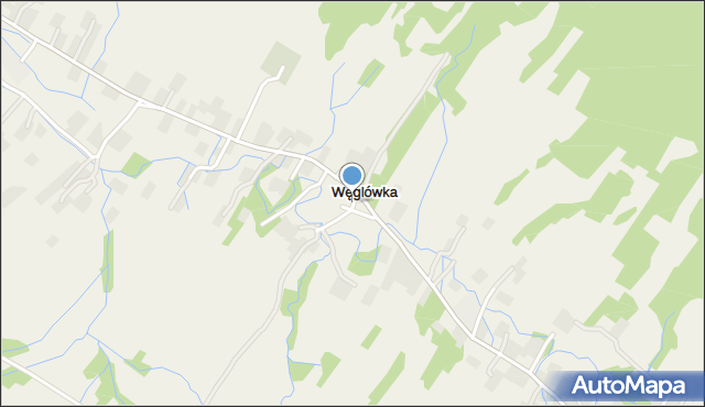 Węglówka gmina Korczyna, Węglówka, mapa Węglówka gmina Korczyna
