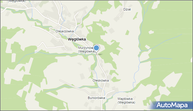 Węglówka gmina Wiśniowa, Węglówka, mapa Węglówka gmina Wiśniowa