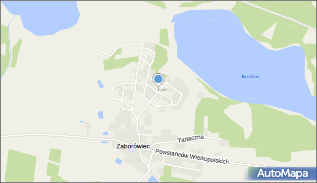 Zaborówiec, Wędkarska, mapa Zaborówiec