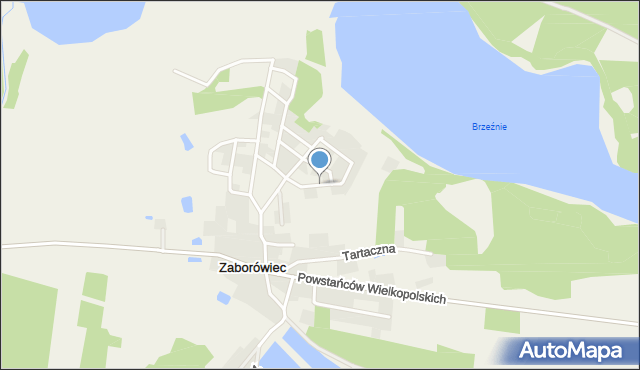 Zaborówiec, Węgorzowa, mapa Zaborówiec