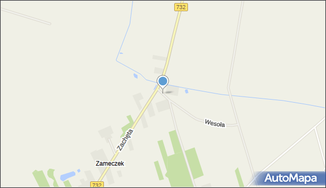 Zameczek-Kolonia, Wesoła, mapa Zameczek-Kolonia