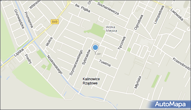 Zamość, Weteranów, mapa Zamościa