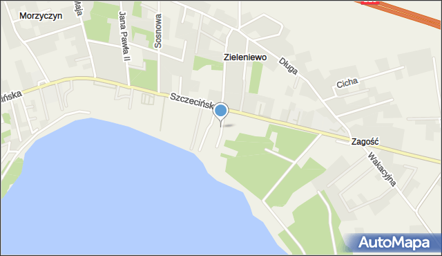 Zieleniewo gmina Kobylanka, Wędkarska, mapa Zieleniewo gmina Kobylanka