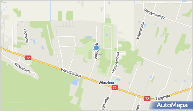 Aleksandrów Łódzki, Wiklinowa, mapa Aleksandrów Łódzki