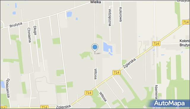 Aleksandrów Łódzki, Witosa Wincentego, mapa Aleksandrów Łódzki