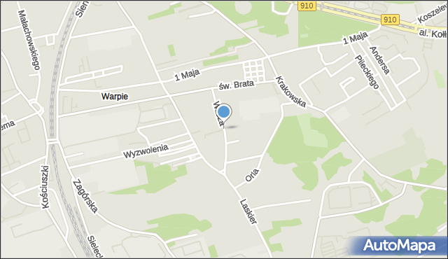 Będzin, Wilcza, mapa Będzin