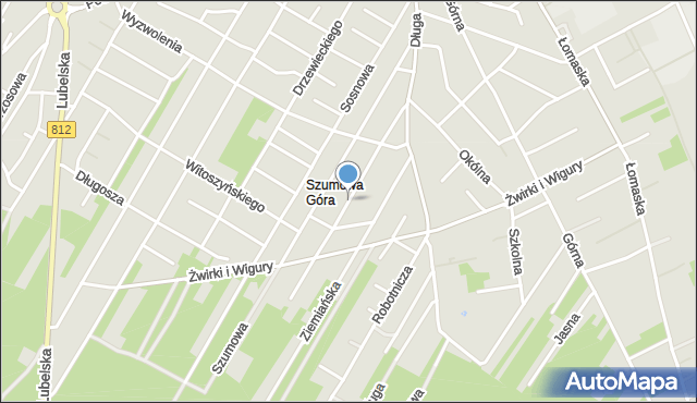 Biała Podlaska, Wierzbowa, mapa Białej Podlaskiej