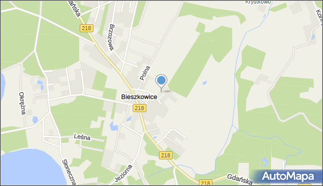 Bieszkowice, Wiejska, mapa Bieszkowice