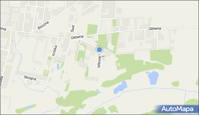 Biskupice gmina Pobiedziska, Witosa Wincentego, mapa Biskupice gmina Pobiedziska