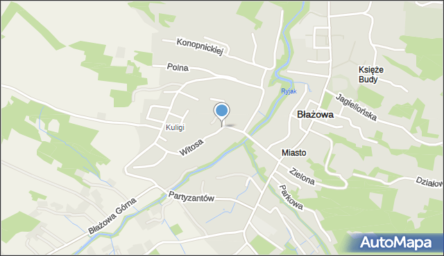 Błażowa, Witosa Wincentego, mapa Błażowa