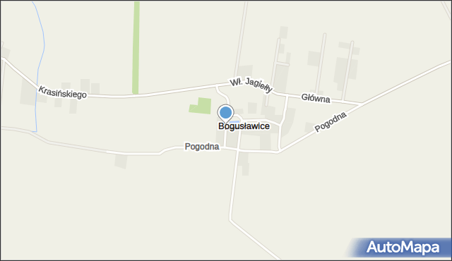 Bogusławice gmina Siechnice, Wiosenna, mapa Bogusławice gmina Siechnice