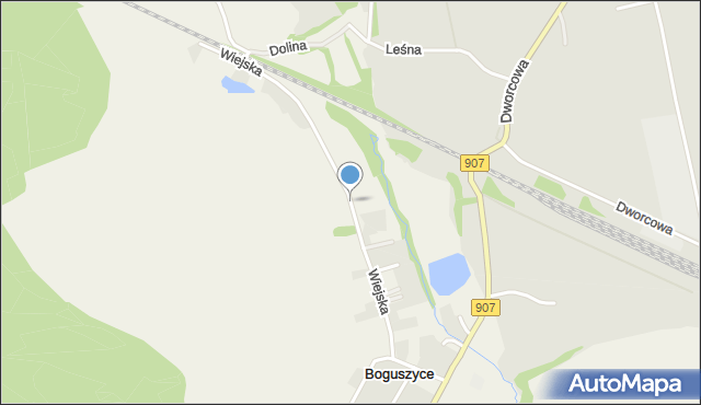 Boguszyce gmina Toszek, Wiejska, mapa Boguszyce gmina Toszek