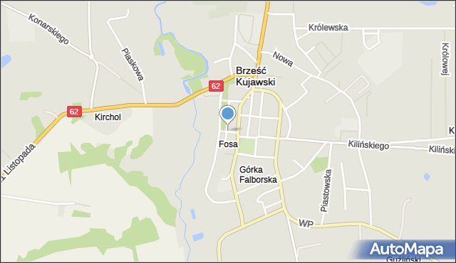 Brześć Kujawski, Widok, mapa Brześć Kujawski