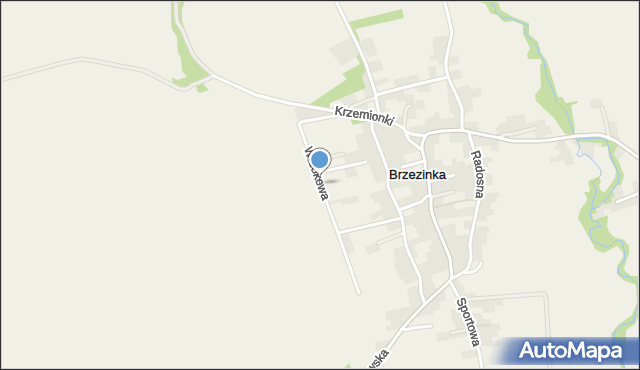 Brzezinka gmina Zabierzów, Widokowa, mapa Brzezinka gmina Zabierzów