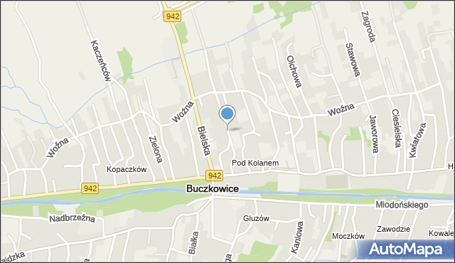 Buczkowice, Wierzbowa, mapa Buczkowice