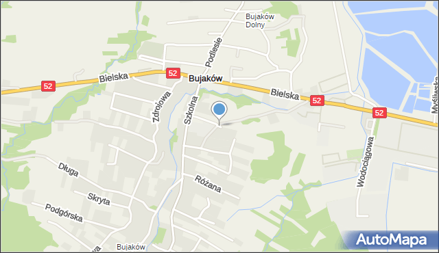 Bujaków, Wiejska, mapa Bujaków