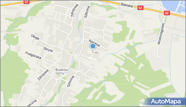 Bujaków, Wiosenna, mapa Bujaków