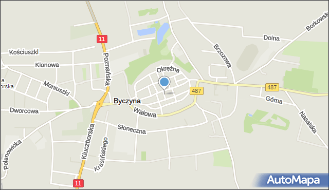 Byczyna powiat kluczborski, Wiejska, mapa Byczyna powiat kluczborski