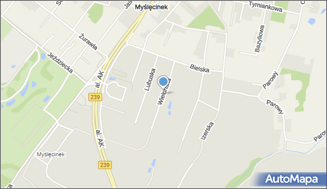 Bydgoszcz, Wieluńska, mapa Bydgoszczy