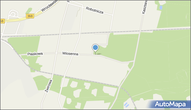 Byków, Wiosenna, mapa Byków