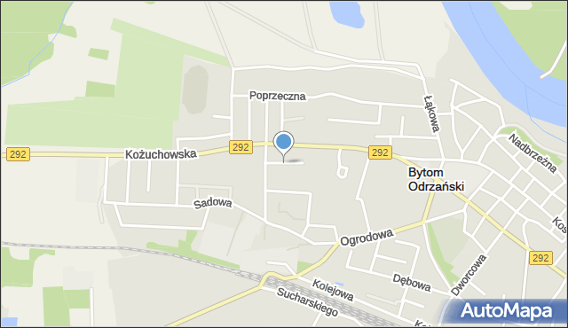 Bytom Odrzański, Witosa Wincentego, mapa Bytom Odrzański