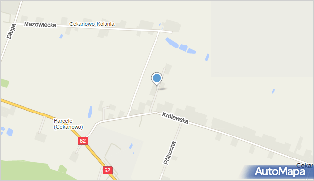 Cekanowo gmina Słupno, Wiśniowa, mapa Cekanowo gmina Słupno