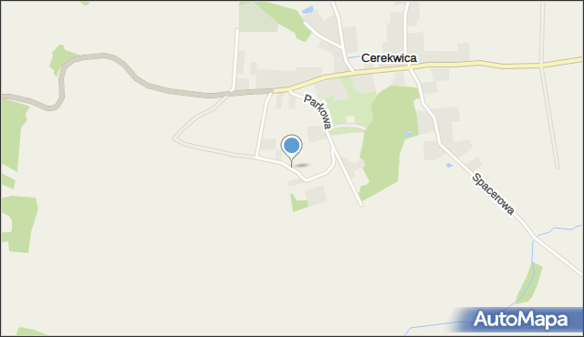 Cerekwica gmina Trzebnica, Wierzbowa, mapa Cerekwica gmina Trzebnica