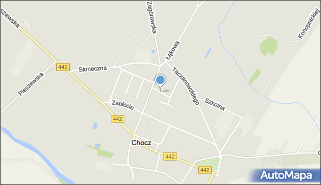 Chocz, Wiklinowa, mapa Chocz