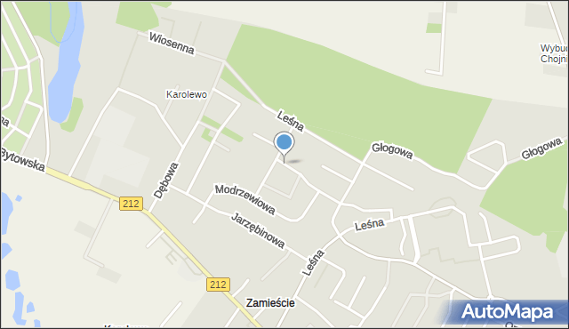 Chojnice, Wierzbowa, mapa Chojnic