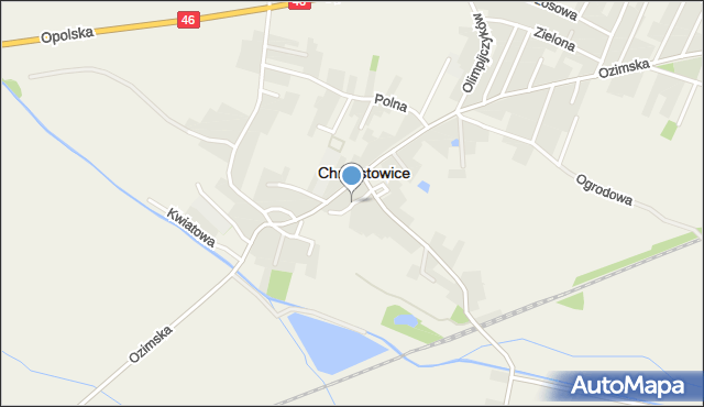 Chrząstowice powiat opolski, Wiejska, mapa Chrząstowice powiat opolski