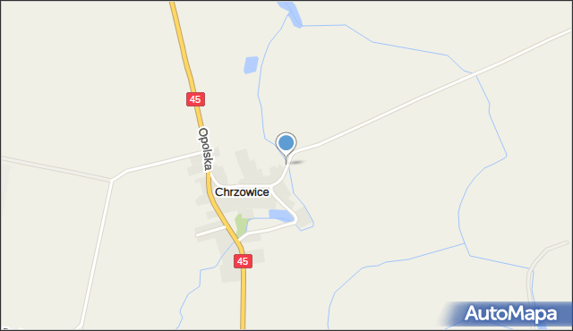 Chrzowice, Wiejska, mapa Chrzowice