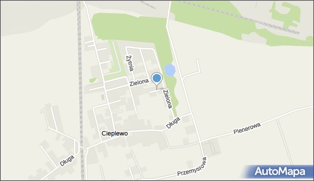 Cieplewo, Wierzbowa, mapa Cieplewo