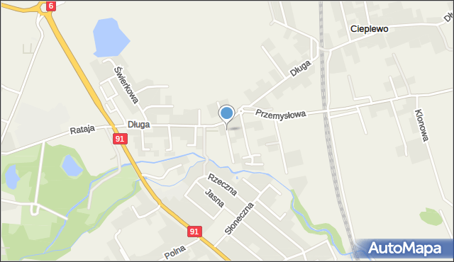 Cieplewo, Wiklinowa, mapa Cieplewo