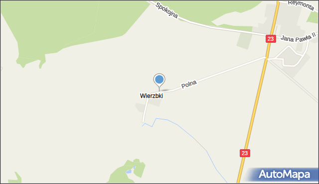 Cychry gmina Dębno, Wierzbki, mapa Cychry gmina Dębno