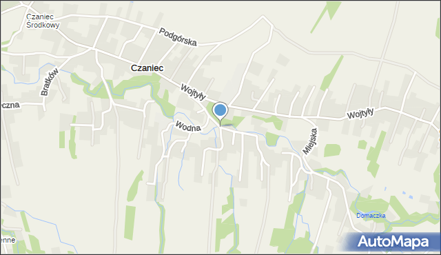 Czaniec, Widokowa, mapa Czaniec