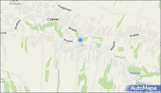 Czaniec, Wiosenna, mapa Czaniec