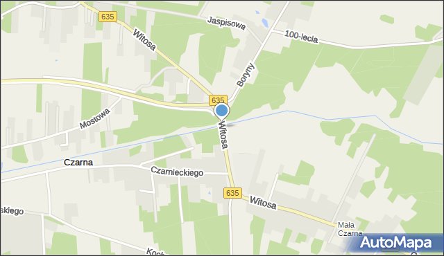 Czarna gmina Wołomin, Witosa Wincentego, mapa Czarna gmina Wołomin