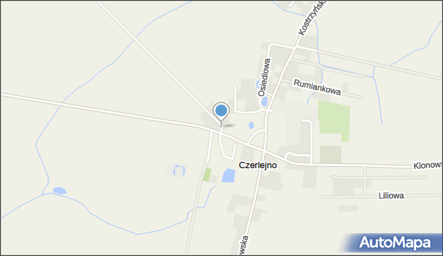 Czerlejno, Wielkopolska, mapa Czerlejno