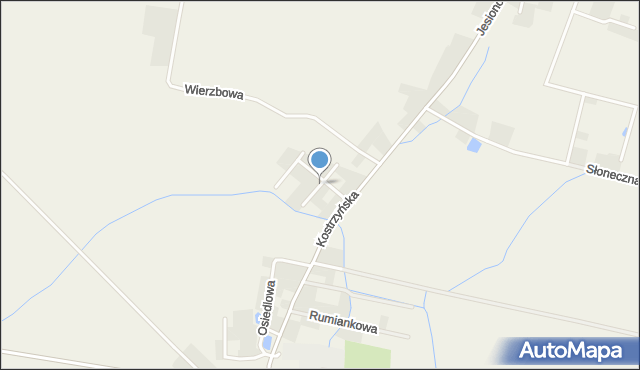 Czerlejno, Wiosenna, mapa Czerlejno