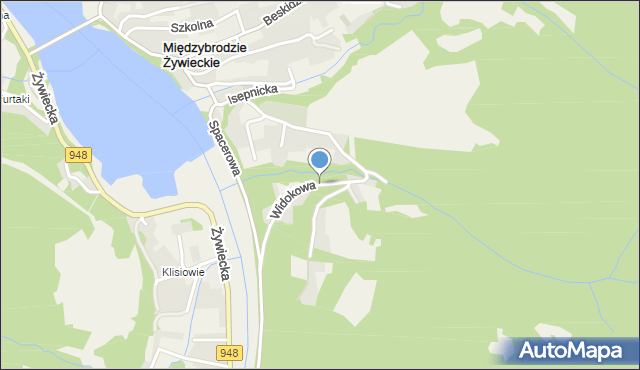 Czernichów powiat żywiecki, Widokowa, mapa Czernichów powiat żywiecki