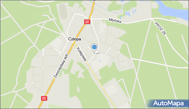 Człopa, Witosa Wincentego, mapa Człopa