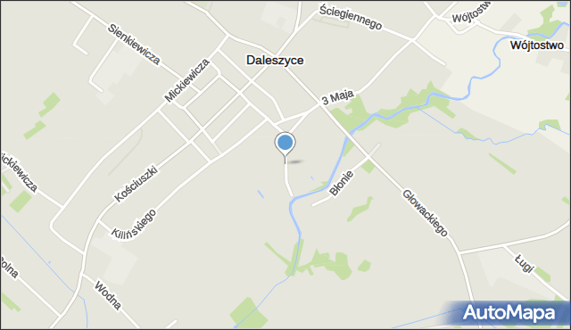 Daleszyce, Wigury Stanisława, inż. pil., mapa Daleszyce