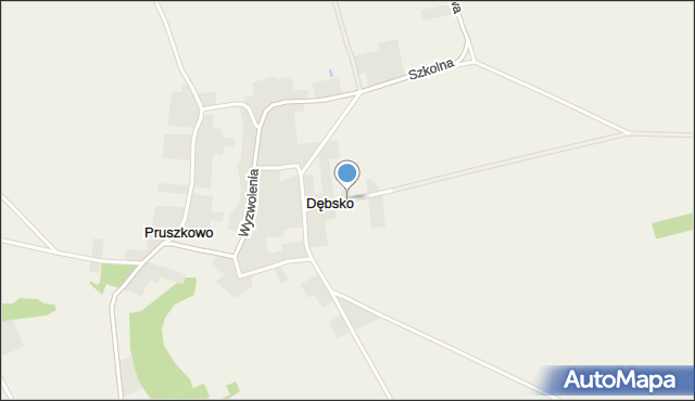 Dębsko gmina Wielichowo, Wielichowska, mapa Dębsko gmina Wielichowo