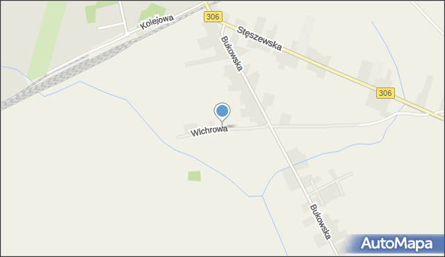 Dobieżyn, Wichrowa, mapa Dobieżyn