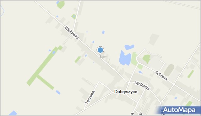 Dobryszyce, Wieluńska, mapa Dobryszyce