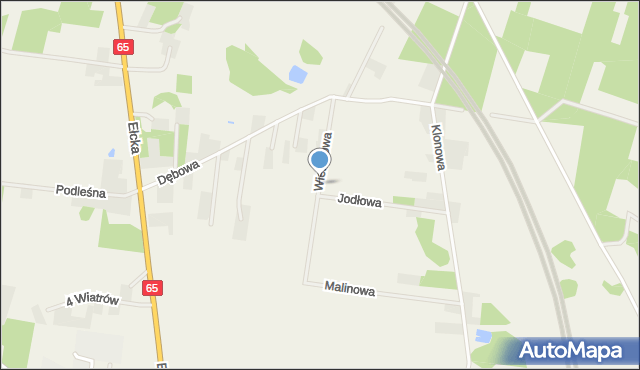 Dobrzyniewo Duże, Wierzbowa, mapa Dobrzyniewo Duże